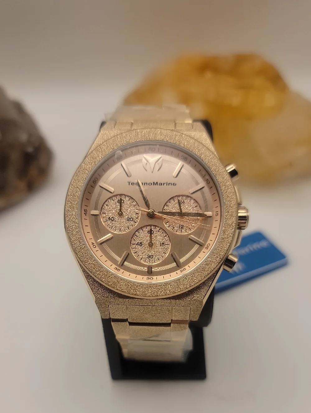 NWT TechnoMarine Ocean Emperor Men's Watch 43mm Chronograph Rose Gold TM-318155